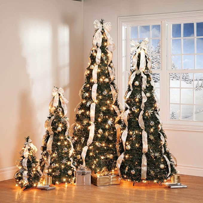 Einziehbarer Weihnachtsbaum (Geschmückt und Beleuchtet) - PRE BLACK FRIDAY