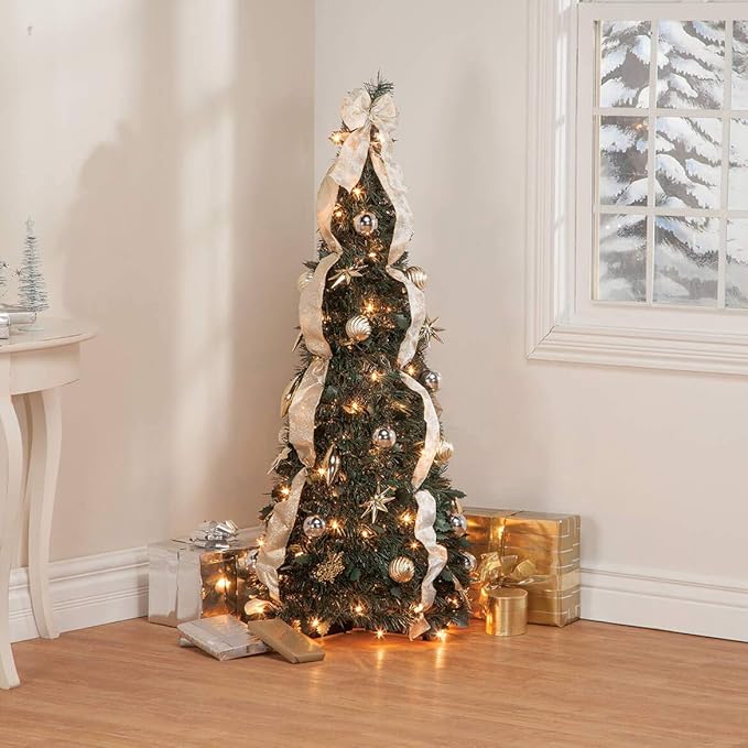 Einziehbarer Weihnachtsbaum (Geschmückt und Beleuchtet) - PRE BLACK FRIDAY