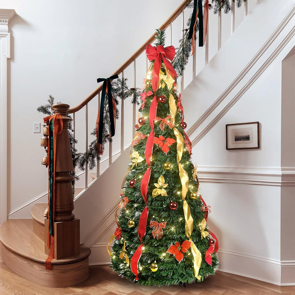 Einziehbarer Weihnachtsbaum (Geschmückt und Beleuchtet) - PRE BLACK FRIDAY